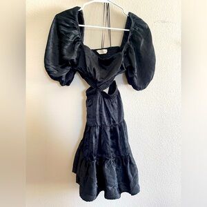 Altar’d State Black Open Back Ruffle‎ Dress size Small